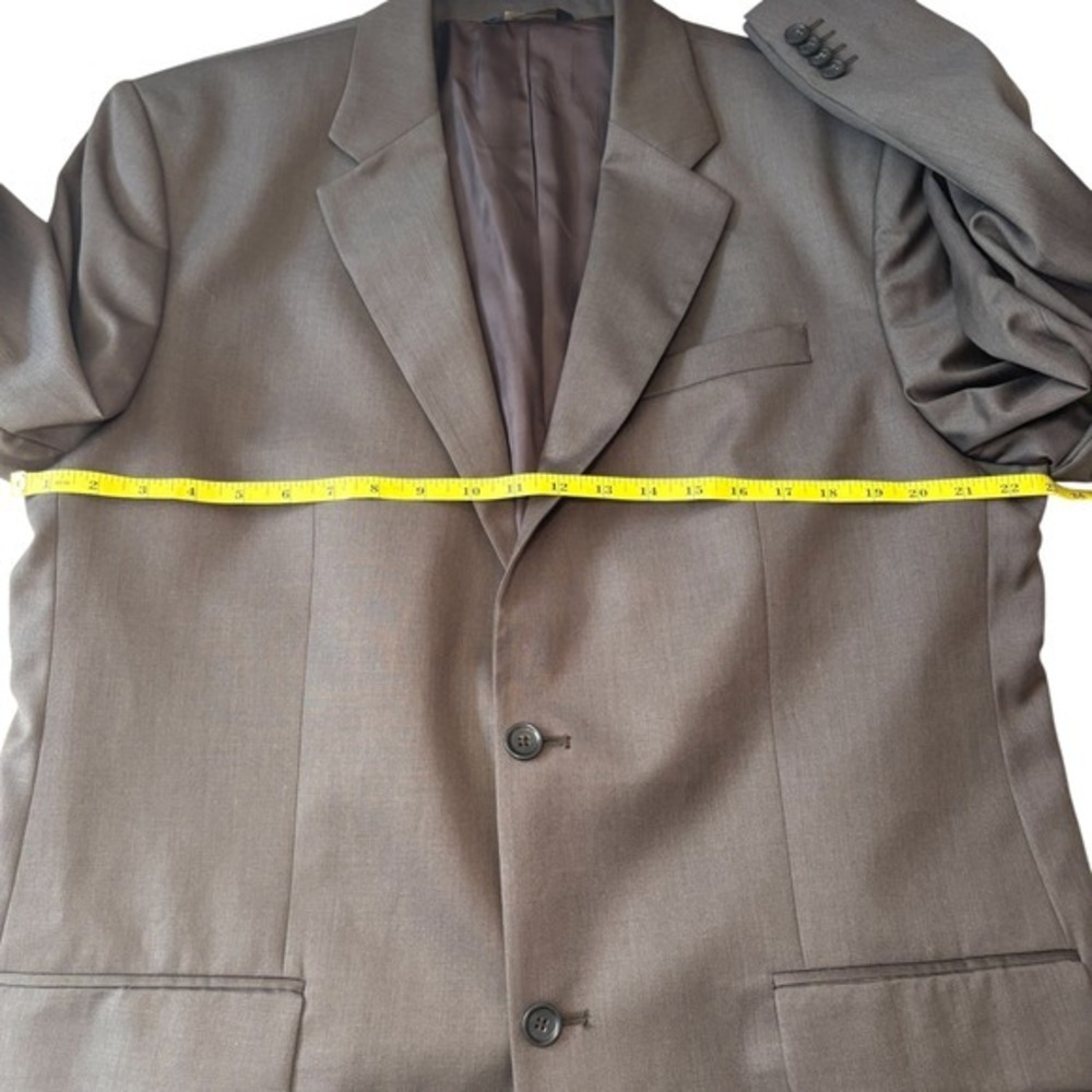 Banana Republic 46L Heather Brown 100% Wool Two Button Blazer Men's Jacket - Picture 5 of 10